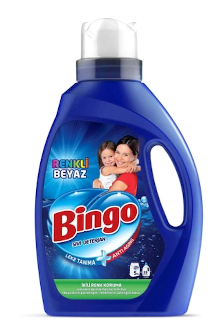 Bingo Bingo Matik Beyazlar ve Renkliler İçin 66 Yıkama Sıvı Deterjan 2x2.14 lt