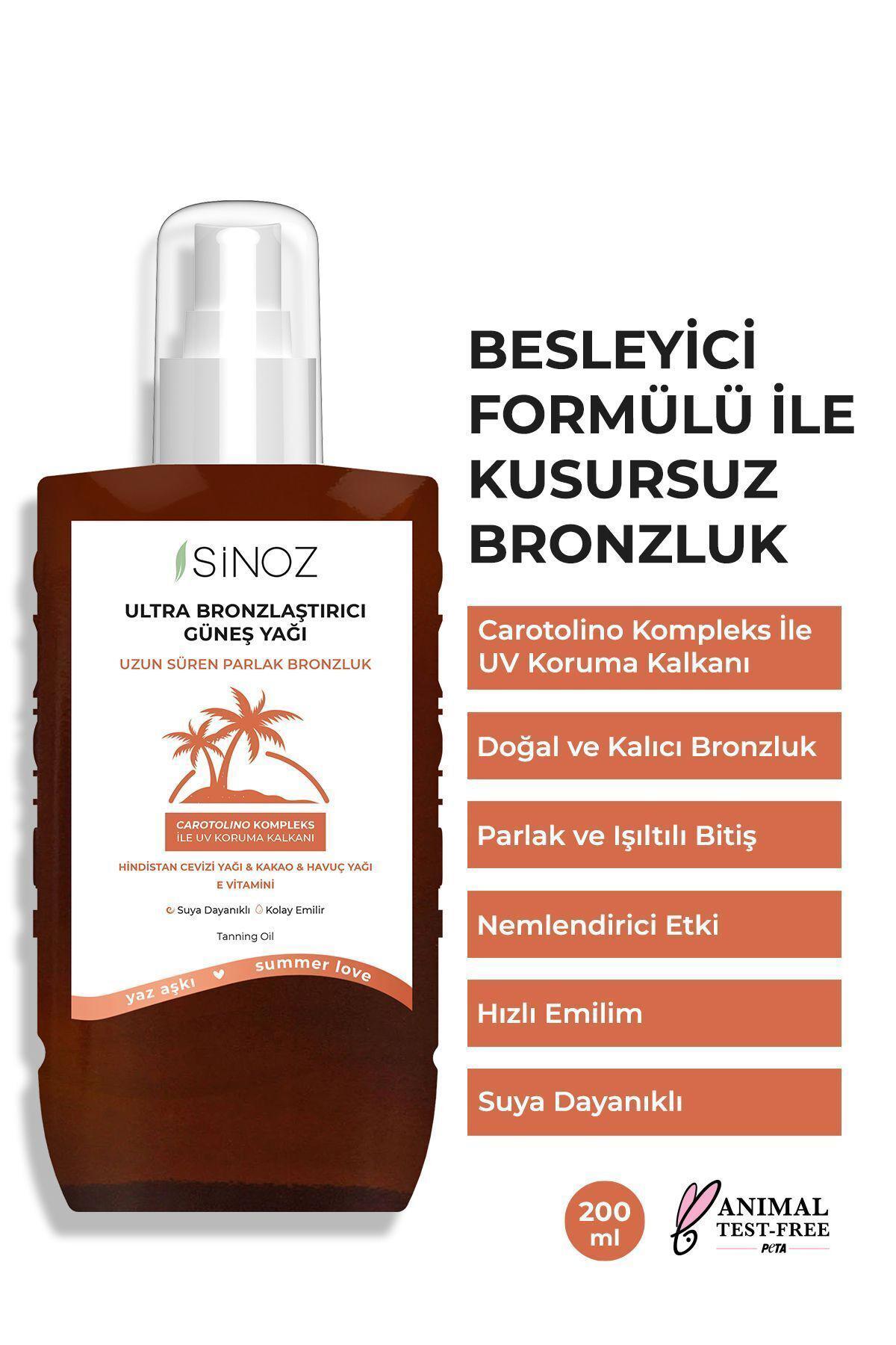 Sinoz Kusursuz Bronzlaştırıcı Güneş Yağı 200 ml