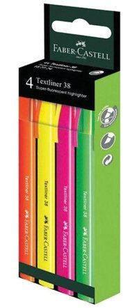 Faber-Castell 4'lü Neon Renkli Fosforlu Kalem Seti