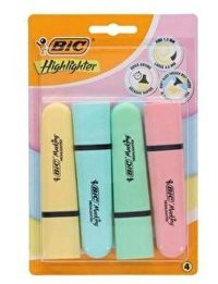 Bic Flat 4'lü Pastel Renkli Fosforlu Kalem Seti