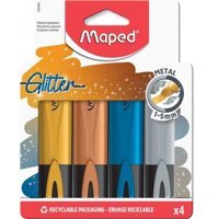 Maped 4'lü Metalik Renkli Fosforlu Kalem Seti