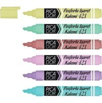 Picador 6'lı Pastel Renkli Fosforlu Kalem Seti