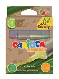 Carioca Eco Family 4'lü Renkli Fosforlu Kalem Seti