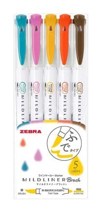 Zebra Model 3 5'li Renkli Fosforlu Kalem Seti