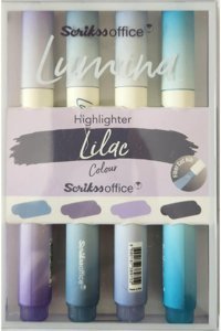 Scrikss Lumina 4'lü Neon Renkli Fosforlu Kalem Seti