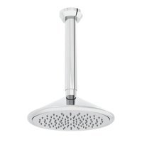 Vitra Liquid A45750 Pirinç Yuvarlak Yağmur Tepe Duş Başlığı Gümüş