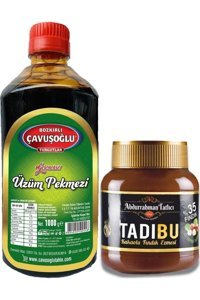 Abdurrahman Tatlıcı Tadıbu Kakaolu Fındık Ezmesi 330 gr + Çavuşoğlu Üzüm Pekmezi 1 kg