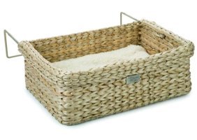 Karlie Yıkanabilir Tek Fonksiyonlu 40x30x15 cm Sepet Kedi Yatağı Bej