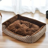 Lebeigo Yıkanabilir Tek Fonksiyonlu 60x45x15 cm Sepet Kedi Yatağı Kahverengi