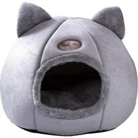 Weichuang Buyfun Yıkanabilir Tek Fonksiyonlu 350x350x350 mm Mağara Kedi Yatağı Gri