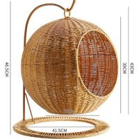 Lebeigo Asılı Çift Fonksiyonlu 39x23 cm Sepet Kedi Yatağı Kahverengi