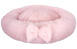 Patiderm Yıkanabilir Tek Fonksiyonlu 50 cm Simit Kedi Yatağı Pembe