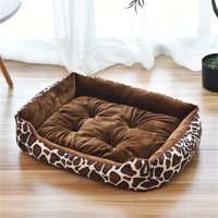 Lebeigo Yıkanabilir Tek Fonksiyonlu 60x45x15cm Minder Kedi Yatağı Kahverengi