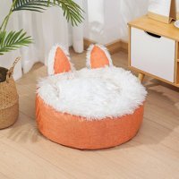 Lebeigo Yıkanabilir Tek Fonksiyonlu 35x35 cm Minder Kedi Yatağı Turuncu