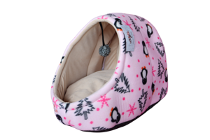 Jojo Pops Yıkanabilir Tek Fonksiyonlu 50x35x40 cm Mağara Kedi Yatağı Pembe