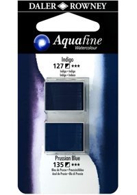Daler Rowney Aquafine Tablet Indigo Prussian Blue Sulu Boya
