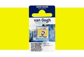 Van Gogh Permanent Lemon Yellow 254 Yarım Tablet Sulu Boya