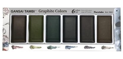 Zig Gansai Tambi Graphite Colors 6 Renk Sulu Boya