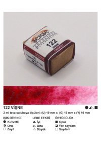 Şemse El Yapımı Sanatsal 12 Tava Vişne Taş Sulu Boya