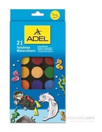 Adel 21 Renk Büyük Boy Sulu Boya