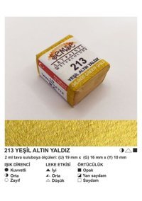 Şemse El Yapımı Sanatsal 12 Tava Yeşil Gold Yaldız Sulu Boya