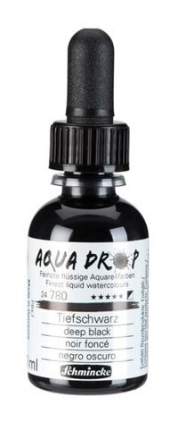 Schmincke Aqua Drop 30 ml Deep Black Sulu Boya