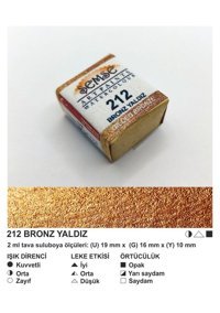 Şemse El Yapımı Sanatsal 12 Tava Bronz Yaldız Sulu Boya