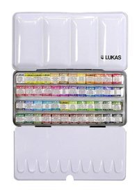 Lukas Aquarell Profesyonel Tablet 48 Renk Metal Ku Sulu Boya