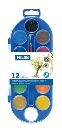 Mılan 80011 Water Colour 12'li Büyük Boy Sulu Boya