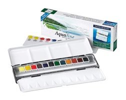 Daler Rowney Aquafıne Metal Kutu 12'li Sulu Boya