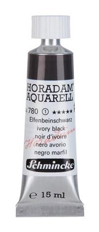 Schmincke Horadam Tüp Ivory Black 15 ml Sulu Boya