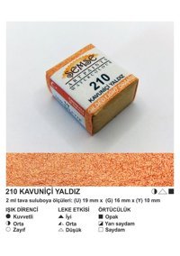 Şemse El Yapımı Sanatsal 12 Tava Kavuniçi Yaldız Sulu Boya
