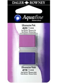 Daler Rowney Aquafine Tablet Ultramarine Pink Violet Sulu Boya