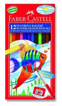 FaberCastell Karton Kutu Kuru 12'li Sulu Boya