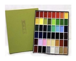 Zig Kuretake Gansai Tambi Tam Tablet 48 Renk Sulu Boya