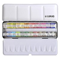 Lukas Aquarell Profesyonel Tablet 24 Renk Metal Ku Sulu Boya