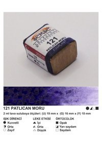Şemse El Yapımı Sanatsal 12 Tava Patlıcan Moru Taş Sulu Boya