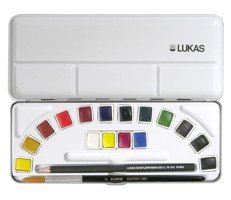 Lukas Aquarell Studio 16 Renk 12 Tablet Metal Kut Sulu Boya