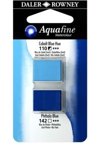 Daler Rowney Aquafine Tablet Cobalt Blue Phthalo Blue Sulu Boya