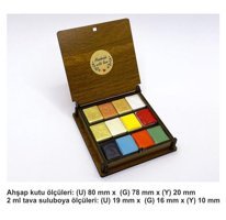 Şemse El Yapımı Yarım Tava Taş Başlangıç 12'li Sulu Boya