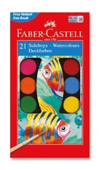 FaberCastell 21 Renk Büyük 30 mm Sulu Boya
