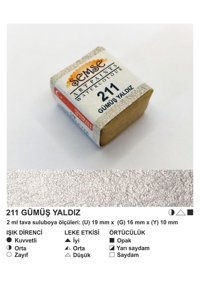 Şemse El Yapımı Sanatsal 12 Tava Gümüş Yaldız Sulu Boya