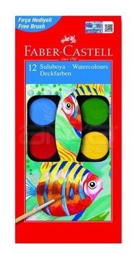 FaberCastell Deckfarben 12'li Sulu Boya