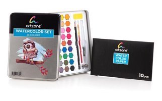 Artzone 36 Renk Kağıt Ve Aksesuar Sulu Boya
