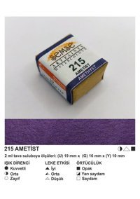 Şemse El Yapımı Sanatsal 12 Tava Ametist Sulu Boya