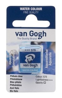 Talens Van Gogh Tablet 12 Phthalo Blue 570 Sulu Boya