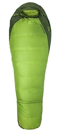 Marmot Trestles -19 derece Polyester 2 Mevsim Dağcılık Tek Kişilik Yetişkin Uyku Tulumu Yeşil