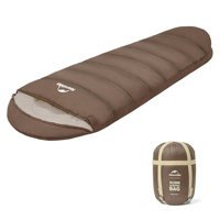 Naturehike -5 Derece Polyester 4 Mevsim Kamp Tek Kişilik Yetişkin Uyku Tulumu Kahverengi