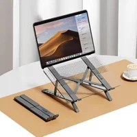 Coofbe Kare Hareketli Katlanabilir Ayarlanabilir Taşınabilir Ayaklı Laptop Standı Siyah