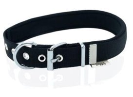 Doggie Konfor Ayarlanabilir Boyun Köpek Tasması 2.5 x 42 - 50 cm Siyah